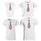 Maroon & White Sized Ties on Various Products