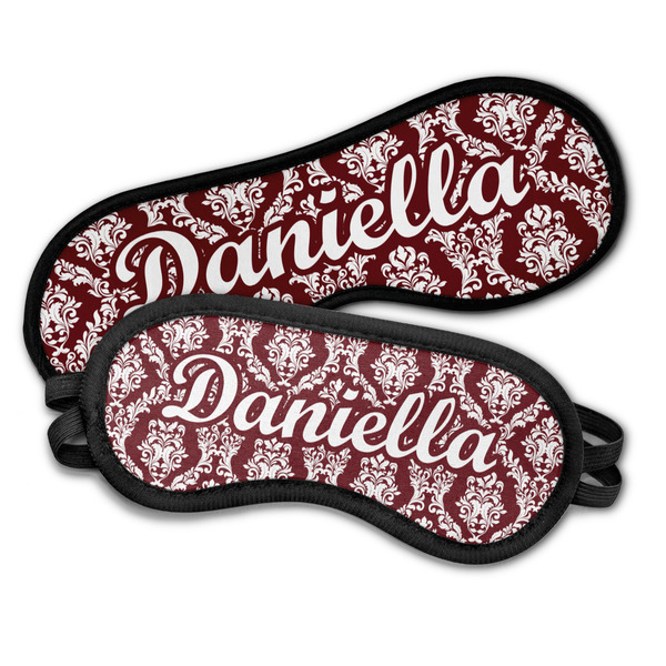 Maroon & White Sleeping Eye Masks - PARENT