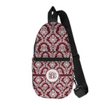 Maroon & White Sling Bag (Personalized)
