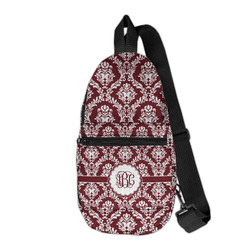 Maroon & White Sling Bag (Personalized)