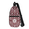 Maroon & White Sling Bag - Front View