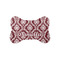 Maroon & White Bone Shaped Dog Food Mat (Small) (Personalized)