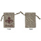 Maroon & White Small Burlap Gift Bag - Front Approval
