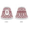 Maroon & White Small Chandelier Lamp - Approval