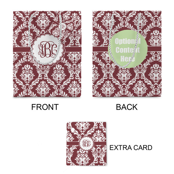 Maroon & White Small Gift Bag - Approval