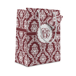 Maroon & White Small Gift Bag (Personalized)