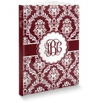 Maroon & White Softbound Notebook - 5.75" x 8" (Personalized)