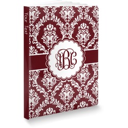 Maroon & White Softbound Notebook - 5.75" x 8" (Personalized)