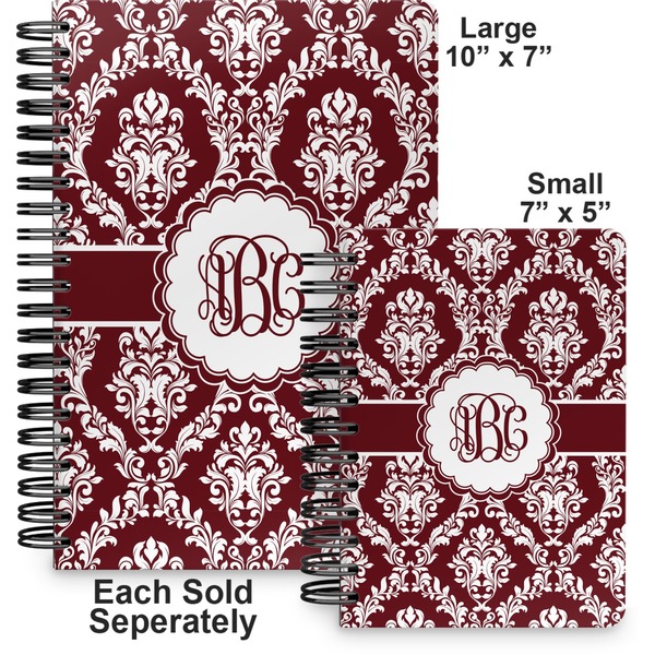 Maroon & White Spiral Journal - Comparison