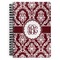 Maroon & White Spiral Journal Large - Front View