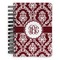 Maroon & White Spiral Journal Small - Front View