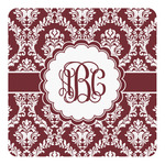 Maroon & White Square Decal - Small (Personalized)