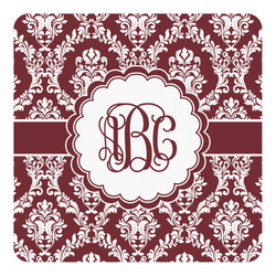 Maroon & White Square Decal - Small (Personalized)