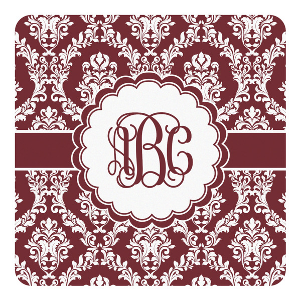 Custom Maroon & White Square Decal - XLarge (Personalized)