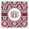 Maroon & White Square Decal
