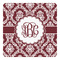 Maroon & White Square Decal - Small (Personalized)