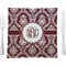 Maroon & White Glass Square Lunch / Dinner Plate 9.5" (Personalized)