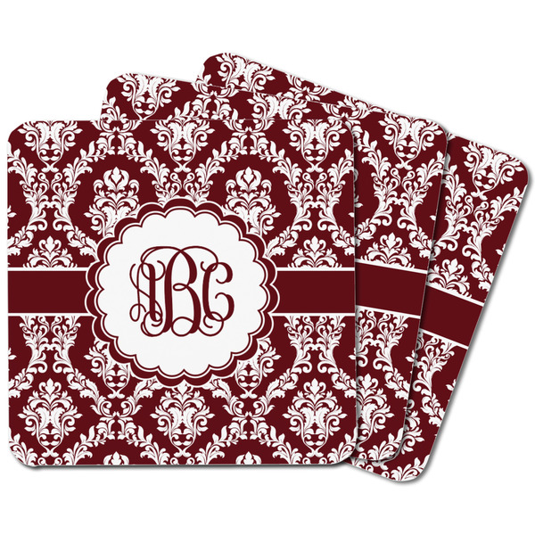 Maroon & White Square Fridge Magnet - MAIN