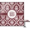 Maroon & White Square Table Top