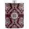 Maroon & White Stainless Steel Flask