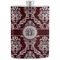 Maroon & White Stainless Steel Flask (Personalized)
