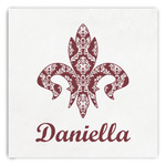 Maroon & White Paper Dinner Napkins (Personalized)