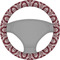 Maroon & White Steering Wheel Cover