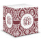 Maroon & White Sticky Note Cube (Personalized)