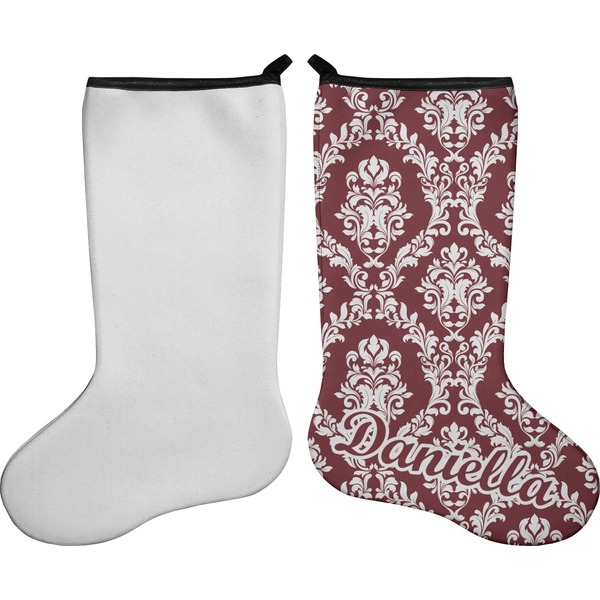 Maroon & White Stocking - Single-Sided - Approval