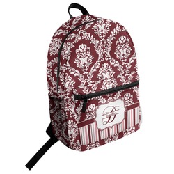 Maroon & White Student Backpack (Personalized)