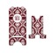 Maroon & White Stylized Phone Stand - Front & Back - Small