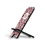 Maroon & White Stylized Cell Phone Stand - Small w/ Monograms