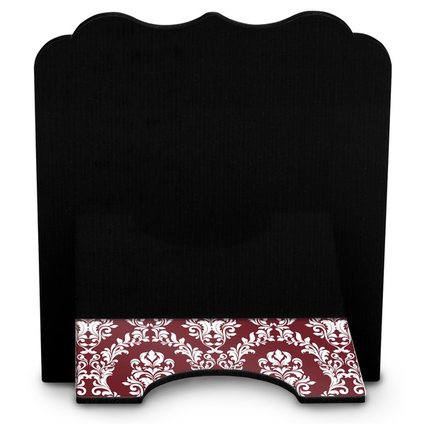 Maroon & White Stylized Tablet Stand - Back