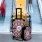 Maroon & White Suitcase Set 4 - IN CONTEXT