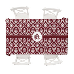 Maroon & White Tablecloth - 58"x102" (Personalized)