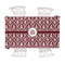Maroon & White Tablecloths (58"x102") - MAIN (top view)