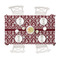 Maroon & White Tablecloths (58"x102") - TOP VIEW