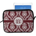 Maroon & White Tablet Case / Sleeve - Large (Personalized)