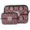Maroon & White Tablet Sleeve (Size Comparison)