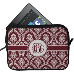 Maroon & White Tablet Case / Sleeve - Small (Personalized)