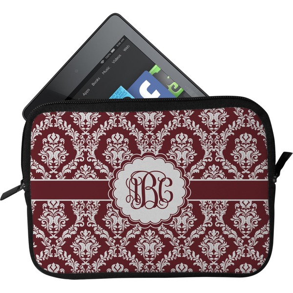 Custom Maroon & White Tablet Case / Sleeve (Personalized)