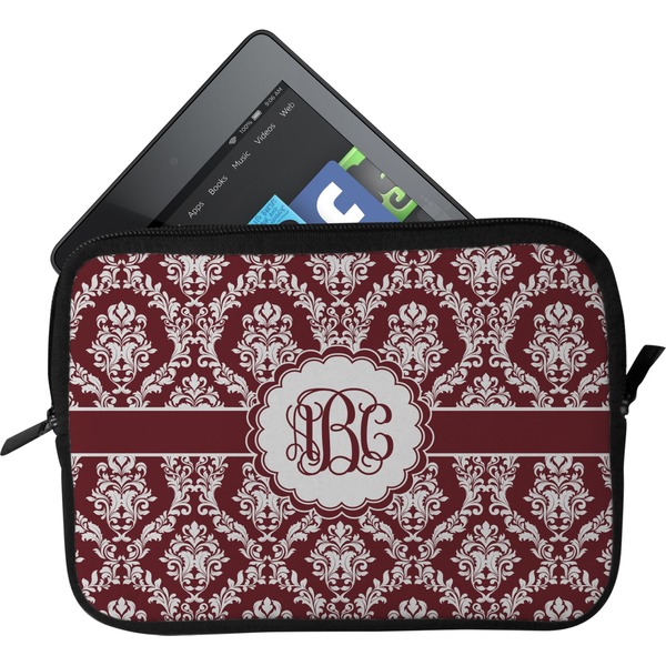Custom Maroon & White Tablet Case / Sleeve - Small (Personalized)