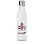 Maroon & White Water Bottle - 17 oz. - Stainless Steel - Full Color Printing (Personalized)