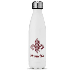 Maroon & White Water Bottle - 17 oz. - Stainless Steel - Full Color Printing (Personalized)