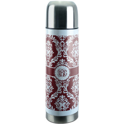 Maroon & White Stainless Steel Thermos (Personalized)