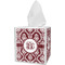 Maroon & White Tissue Box Cover (Personalized)