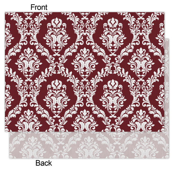 Maroon & White Tissue Paper - Heavyweight - Medium - Front & Back