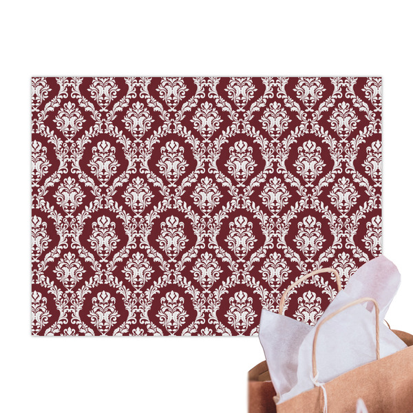 Maroon & White Tissue Paper Sheets - Main