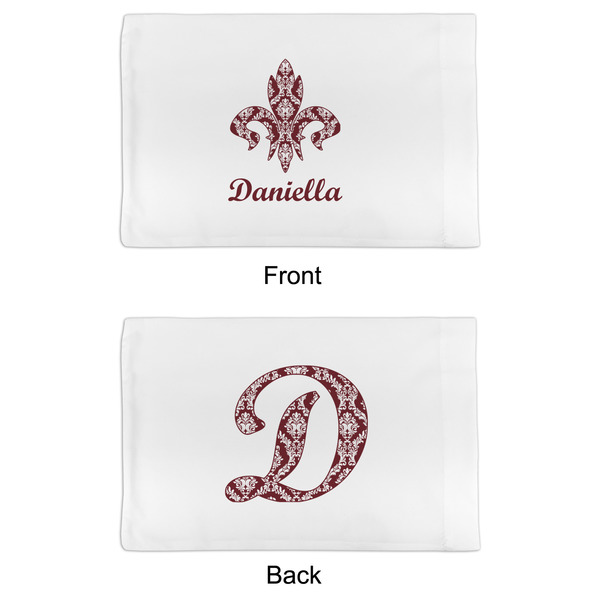 Maroon & White Toddler Pillow Case - APPROVAL (partial print)