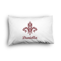 Maroon & White Pillow Case - Graphic (Personalized)
